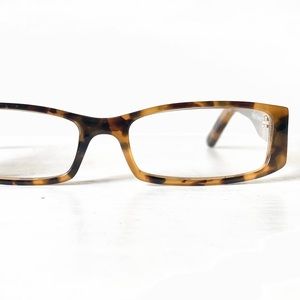NEW Acetate +1.25 Reading Glasses Rectangular Petite Fit Vintage Amber Tortoise